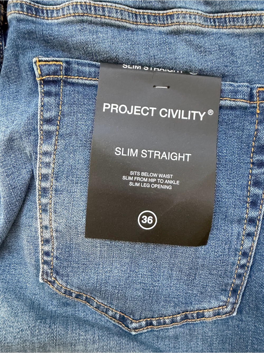 Project Civility Mens Slim Straight Jeans 36/31
New with tags - Picture 4 of 8